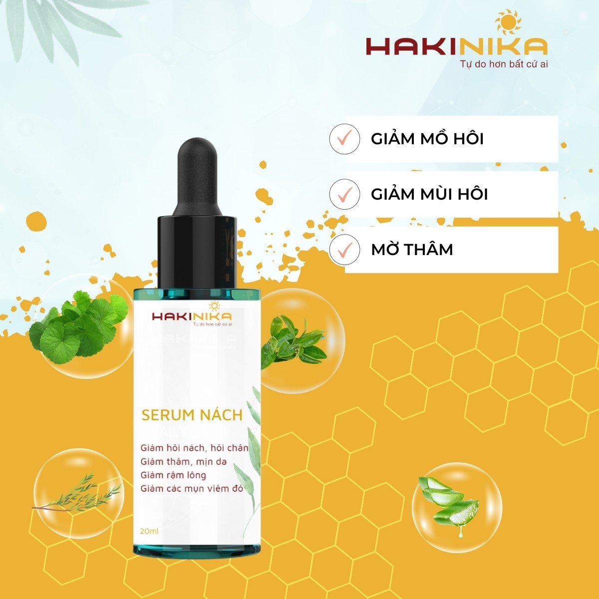 Serum giảm mồ hôi, mùi cơ thể HAKINIKA (20ml)
